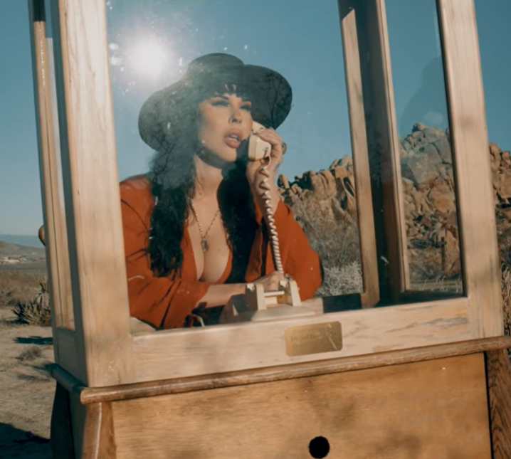 Blythe Vermilion in the Goodbye Stranger telephone booth scene